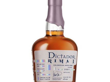 Dictador Rima I American Oak Cask Vintage 2001 Colombian Aged Rum 750ml - Uptown Spirits