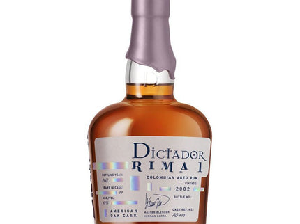 Dictador Rima I American Oak Cask Vintage 2002 Colombian Aged Rum 750ml - Uptown Spirits