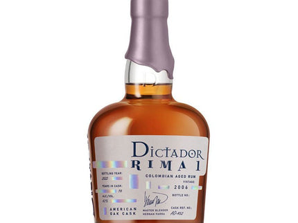 Dictador Rima I American Oak Cask Vintage 2006 Colombian Aged Rum 750ml - Uptown Spirits