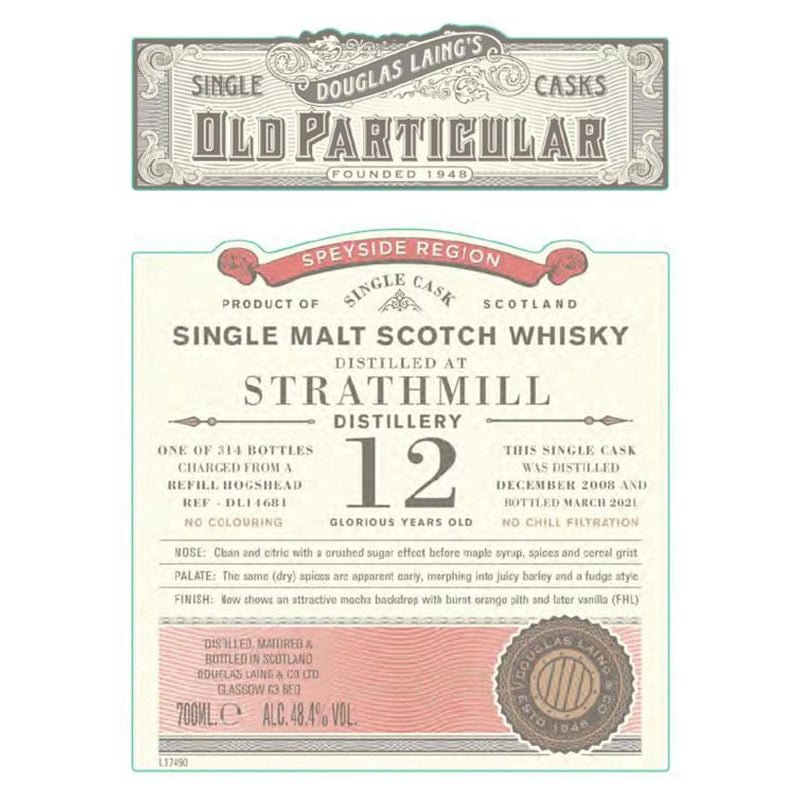 Douglas Laing 12 Year Old Strathmill Single Malt Scotch - Uptown Spirits