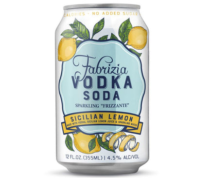 Fabrizia Soda Sicilian Lemon Canned Cocktail 4/355ml - Uptown Spirits