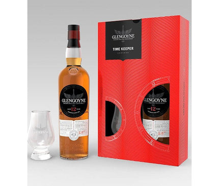 Glengoyne 12 Year Scotch Whiskey Time Keepet Gift Set 750ml - Uptown Spirits