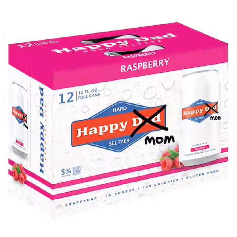 Happy Mom Happy Dad Raspberry Hard Seltzer 12/355ml - Uptown Spirits