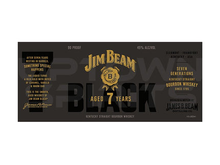 Jim Beam 7 Years Black Bourbon Whiskey 750ml - Uptown Spirits