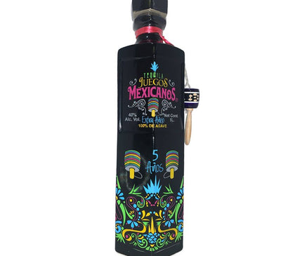 Juegos Mexicanos 5 Year Extra Anejo Tequila 1L - Uptown Spirits