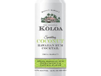 Koloa Coconut Hawaiian Rum Sparkling Cocktail 4/375ml - Uptown Spirits
