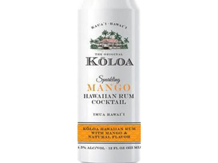 Koloa Mango Hawaiian Rum Sparkling Cocktail 4/375ml - Uptown Spirits