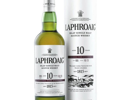 Laphroaig 10 Year Cask Strength Scotch Whiskey Mar 19 - Uptown Spirits