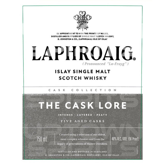 Laphroaig The Cask Lore Scotch Whiskey 750ml - Uptown Spirits