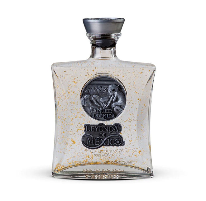 Leyenda de Mexico Hojuelas de Oro 24K Blanco Tequila 750ml - Uptown Spirits