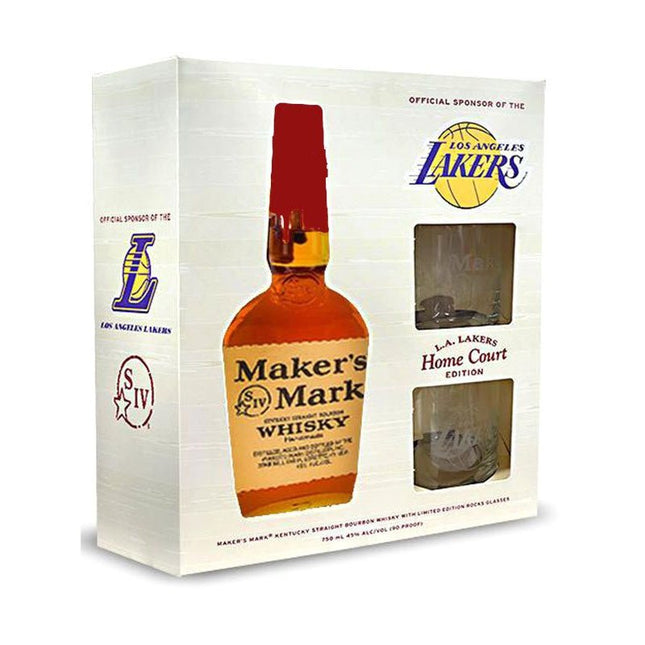 Makers Mark Lakers Home Court Edition Whiskey Gift Set - Uptown Spirits