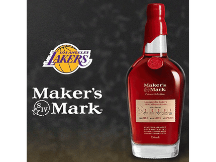 Makers Mark Los Angeles Lakers 2020 Champions Edition Bourbon Whiskey 750ml - Uptown Spirits