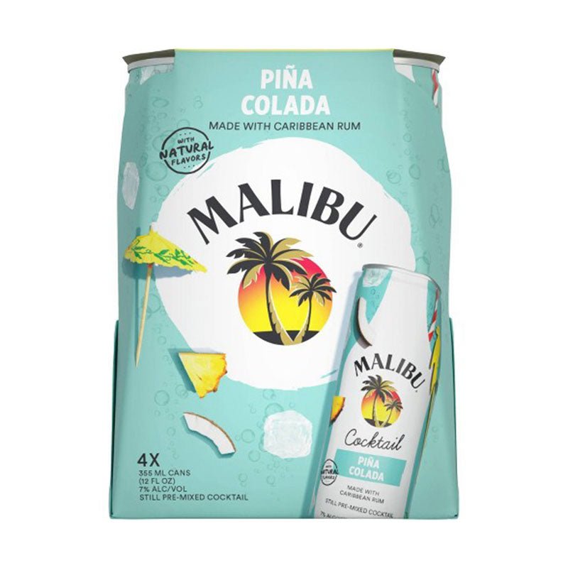 Malibu Pina Colada Rum Cocktail 4/355ml - Uptown Spirits