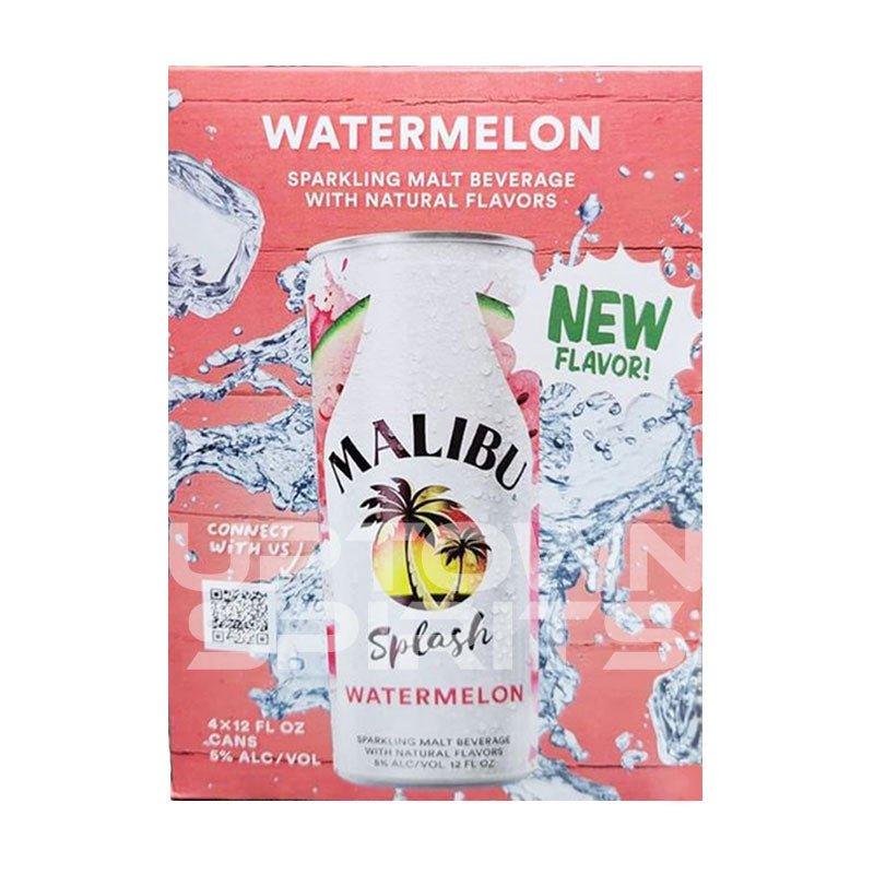 Malibu Splash Watermelon Rum Cocktail 4/355ml - Uptown Spirits
