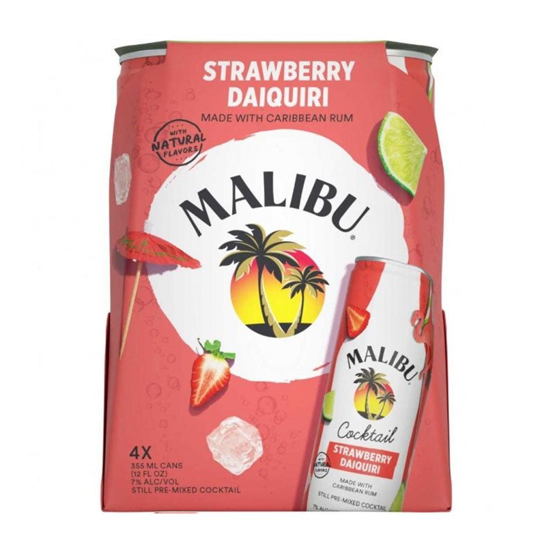 Malibu Strawberry Daiquiri Rum Cocktail 4/355ml - Uptown Spirits