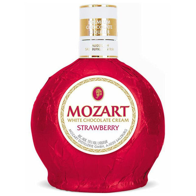 Mozart Strawberry White Chocolate Cream Liqueur 750ml - Uptown Spirits