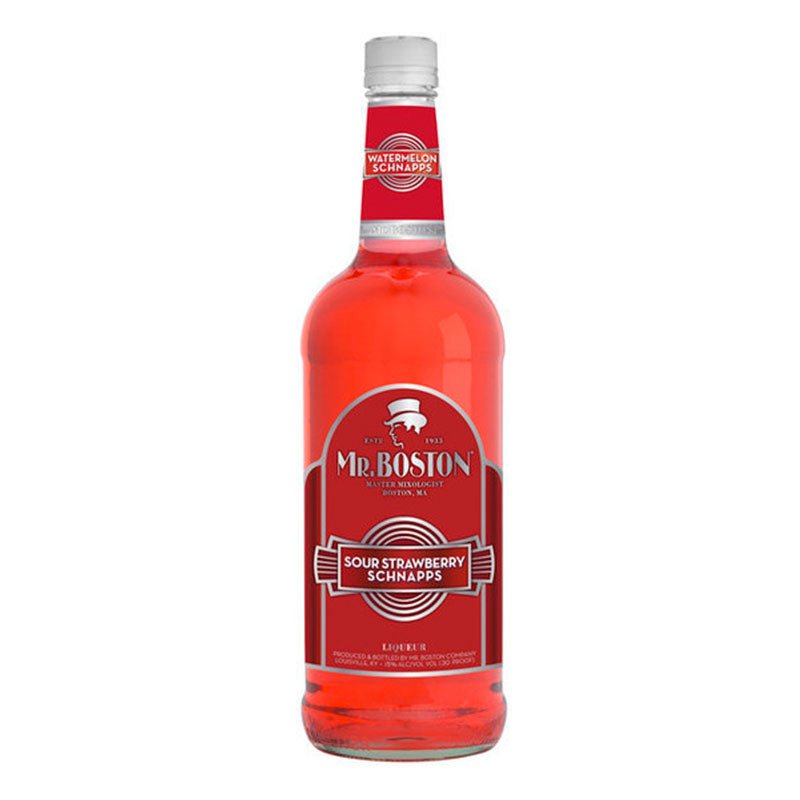 Mr Boston Sour Strawberry Schnapps Liqueur 750ml - Uptown Spirits