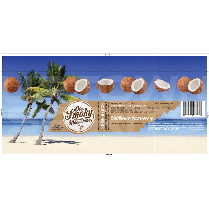 Ole Smoky Some Beach Coconut Cream Liqueur Moonshine 750ml - Uptown Spirits