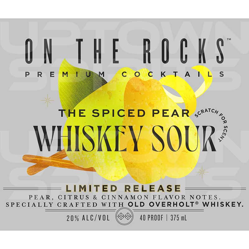 On The Rocks The Spiced Pear Whiskey Sour Limited Release Cocktail 375ml - Uptown Spirits