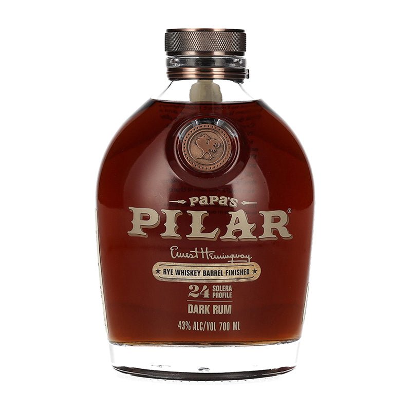 Papas Pilar Finished in Rye Whiskey Barrels Dark Rum 750ml - Uptown Spirits