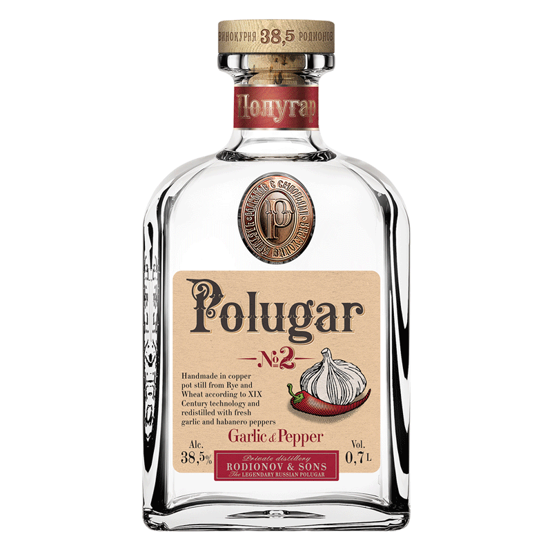 Polugar No2 Garlic & Pepper Vodka 750ml - Uptown Spirits