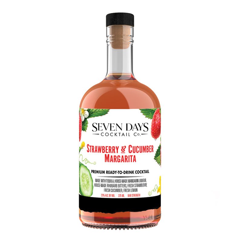 Seven Days Strawberry & Cucumber Margarita Cocktail 375ml - Uptown Spirits