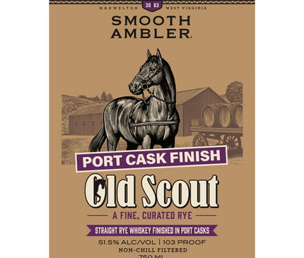 Smooth Ambler Old Scout Port Cask Finish Rye Whiskey 750ml - Uptown Spirits
