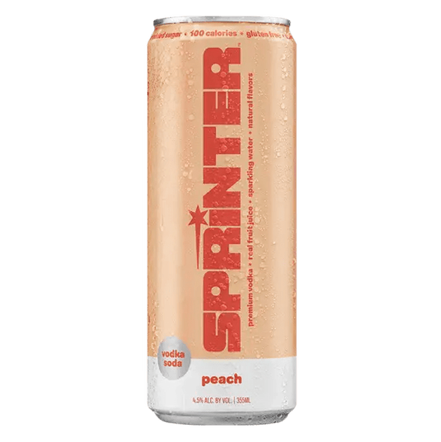 Sprinter Peach Vodka Soda 4/355ml by Kylie Jenner - Uptown Spirits