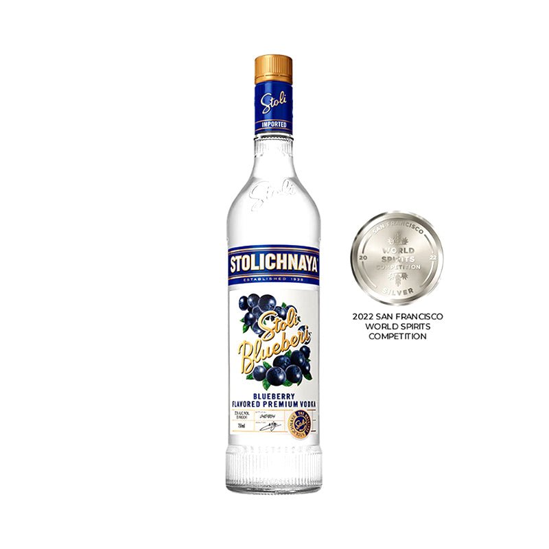Stoli Blueberry Flavored Premium Vodka 750ml - Uptown Spirits