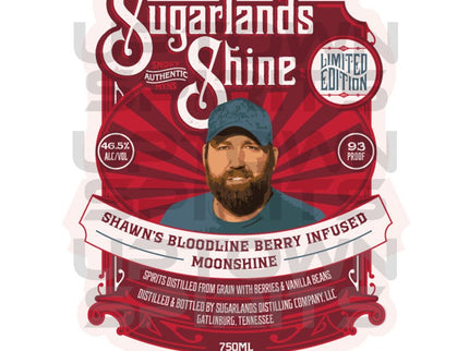Sugarlands Shawns Bloodline Berry Infused Moonshine 750ml - Uptown Spirits