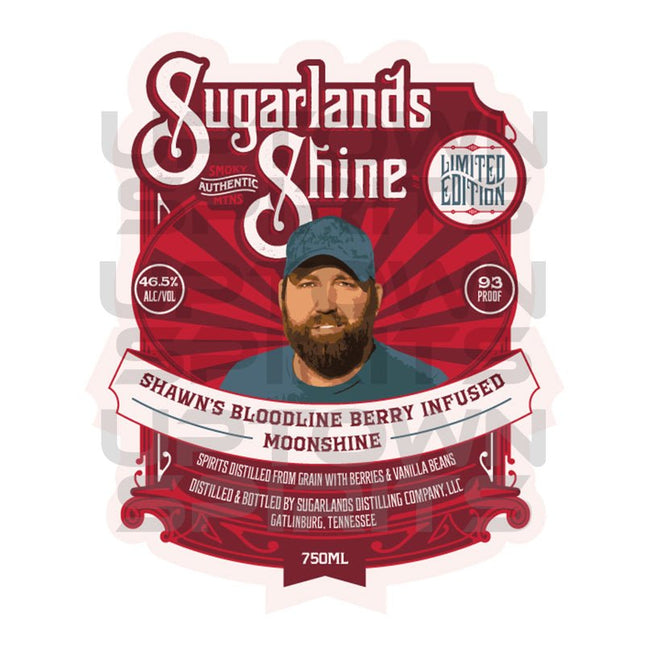 Sugarlands Shawns Bloodline Berry Infused Moonshine 750ml - Uptown Spirits