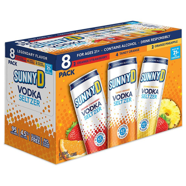 SunnyD Vodka Seltzer Variety Pack 8/355ml - Uptown Spirits