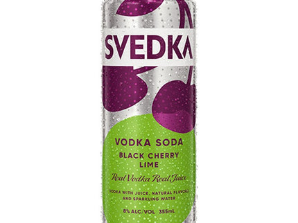 Svedka Black Cherry Lime Vodka Soda Full Case 24/355ml - Uptown Spirits