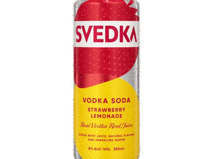 Svedka Strawberry Lemonade Vodka Soda Full Case 24/355ml - Uptown Spirits