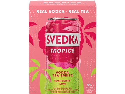 Svedka Tropics Tea Spritz Raspberry Kiwi Vodka Full Case 24/355ml - Uptown Spirits