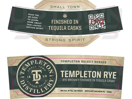 Templeton Finished in Tequila Casks Rye Whiskey 750ml - Uptown Spirits