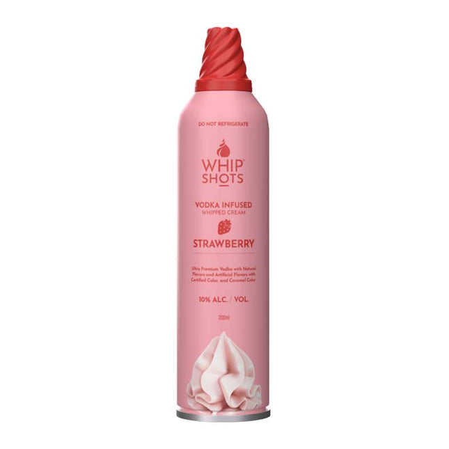 Whipshots Strawberry Vodka Infused Whipped Cream 200ml | by Cardi B - Uptown Spirits