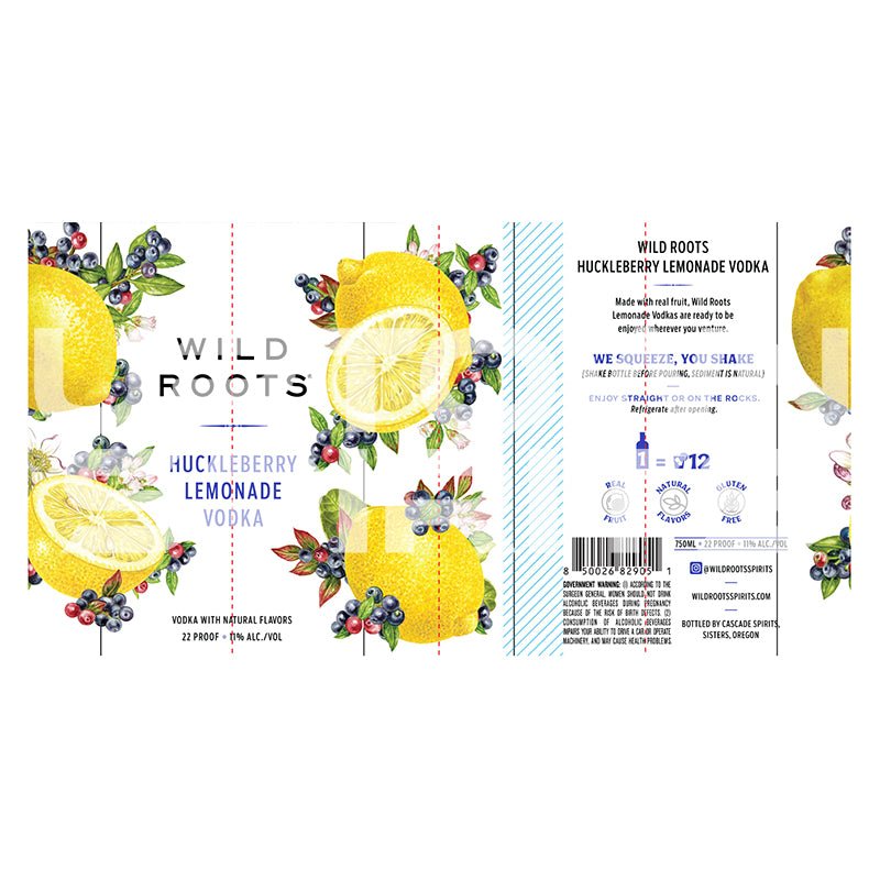 Wild Roots Huckleberry Lemonade Flavored Vodka 750ml - Uptown Spirits