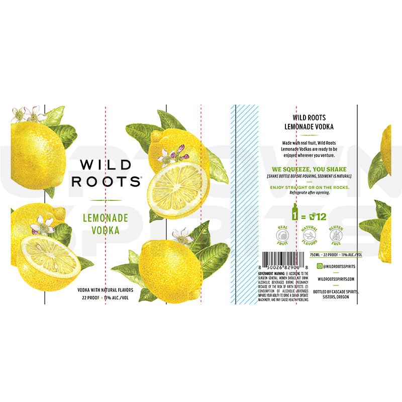 Wild Roots Lemonade Flavored Vodka 750ml - Uptown Spirits