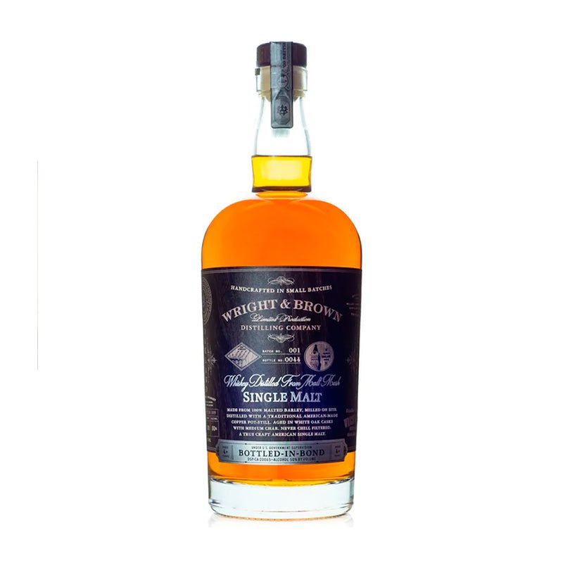 Wright & Brown Bottled in Bond American Single Malt Whiskey 750ml - Uptown Spirits